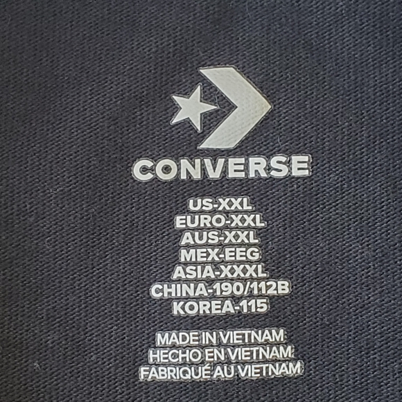 Converse Long Sleeve Men's XXlarge T-shirt Black Spread Kindness Stay Smiling - Picture 8 of 10